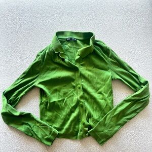 Zara green top